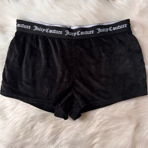 Juicy Couture Black Velour Women's Sleep Shorts